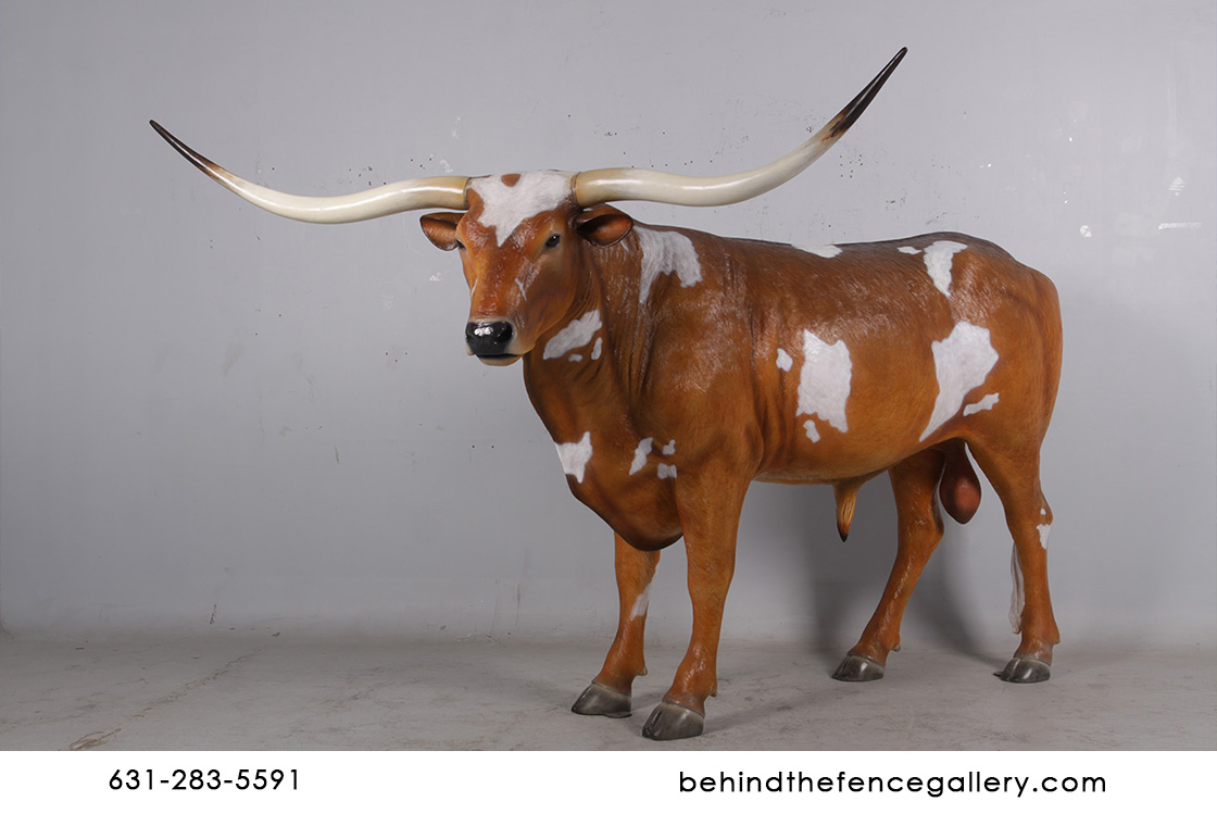 Texas Longhorn Steer Statue