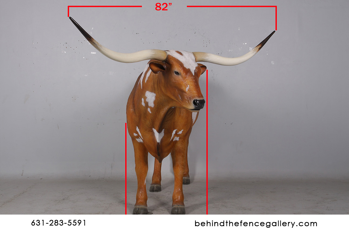 Texas Longhorn Steer Statue