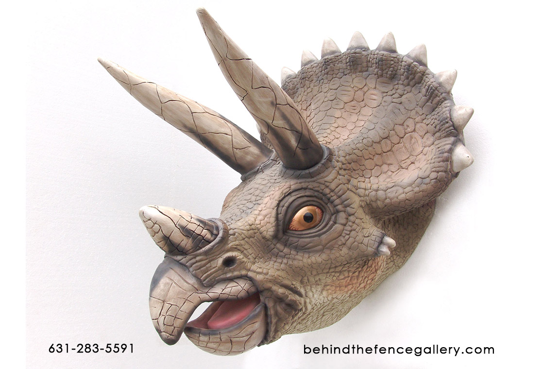 Triceratops Head Wall Mount
