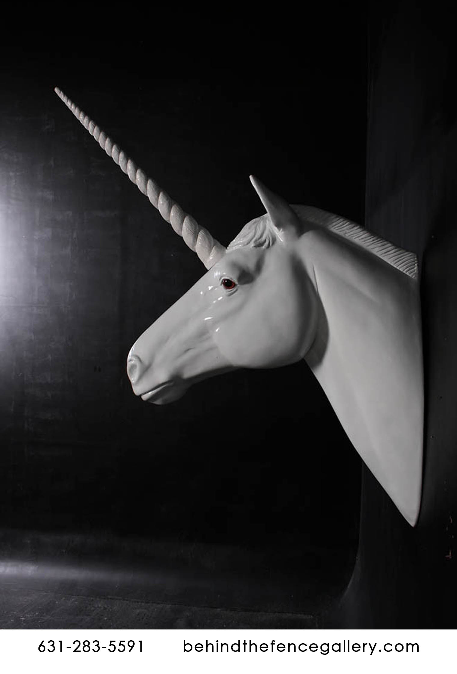 Unicorn Head Wall Mount Statue