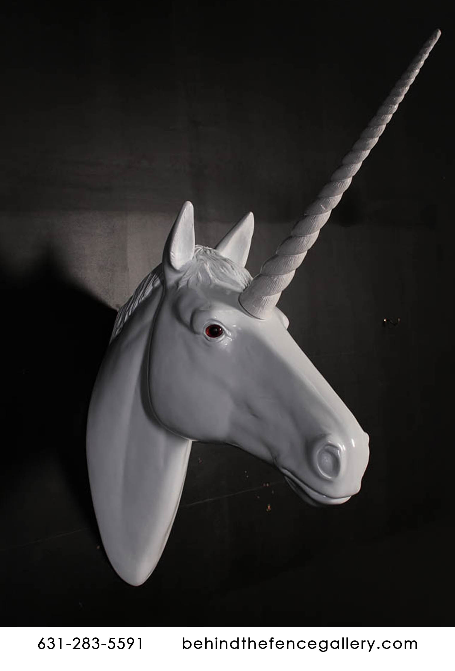 Unicorn Head Wall Mount Statue