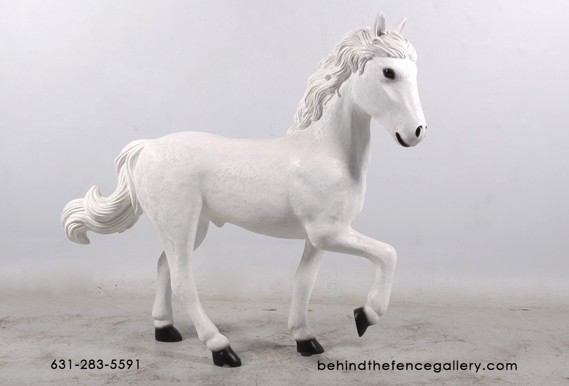 White Horse Statue - 4ft - Click Image to Close