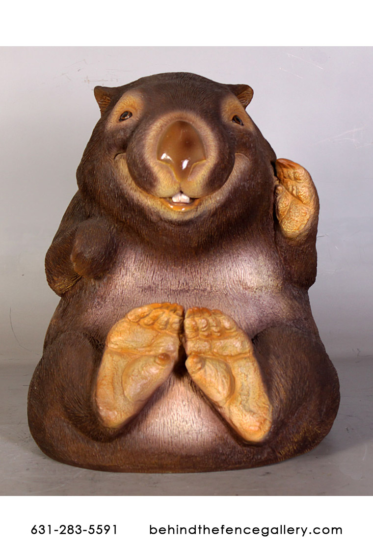 Funny Sitting Wombat Statue