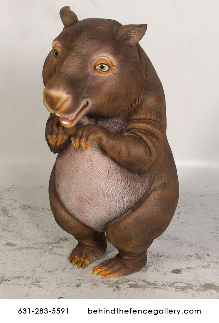 Funny Standing Wombat Statue