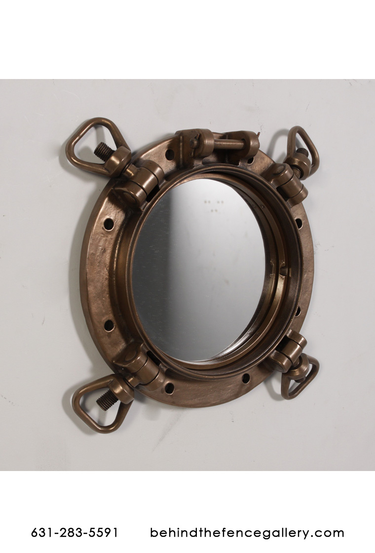 WWII US Navy Porthole Mirror 15 '' - Click Image to Close