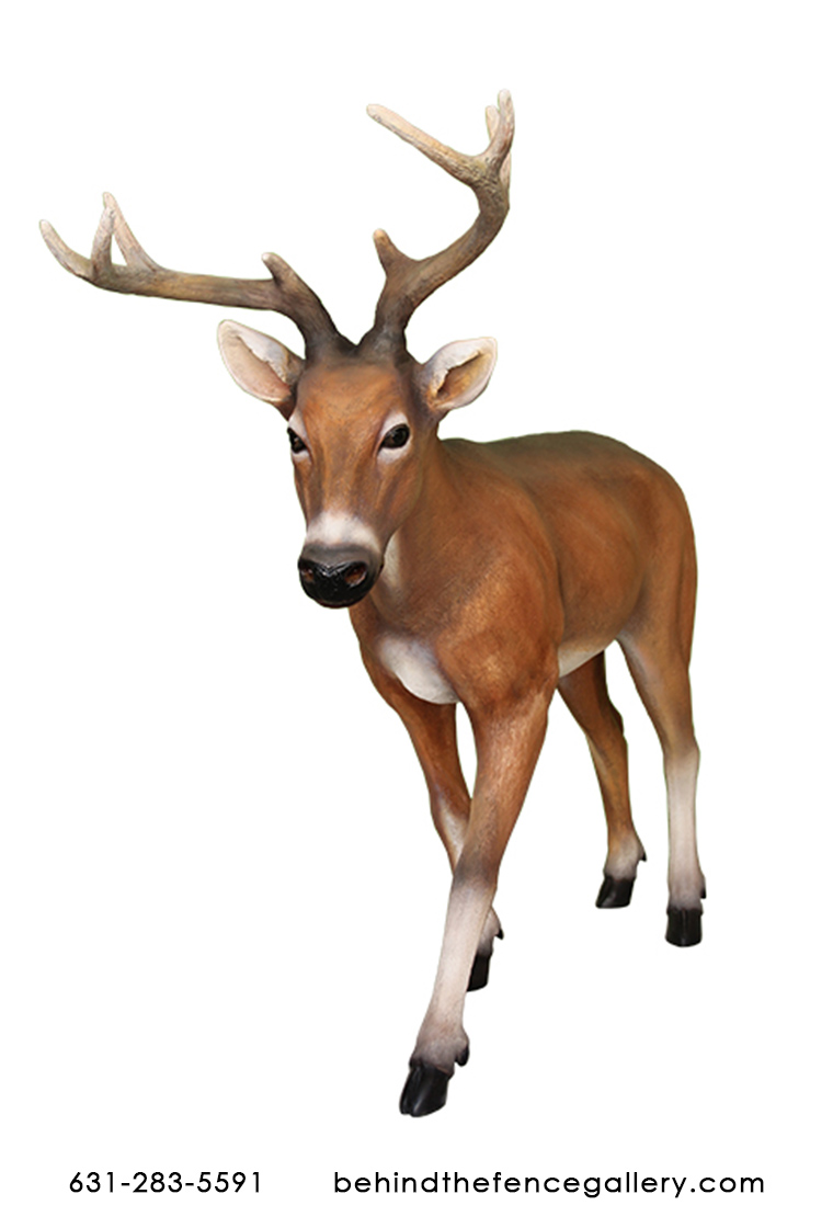 Young Deer Statue - Click Image to Close