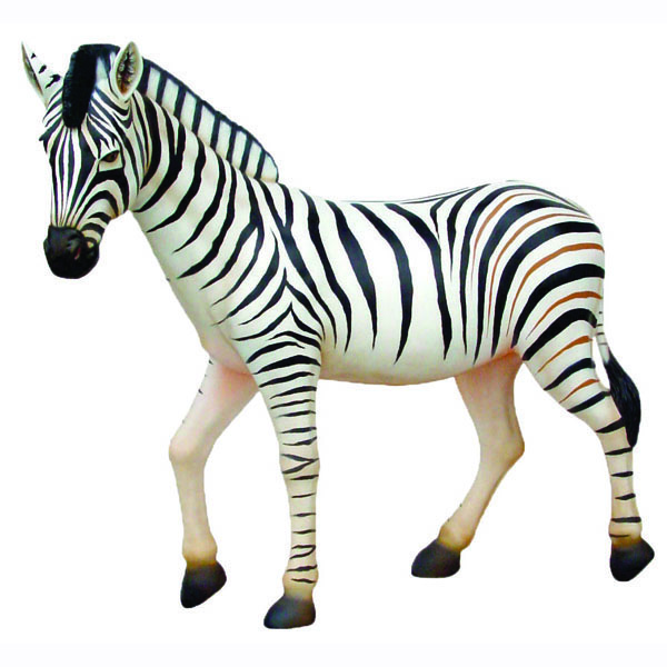 Life Size Walking Zebra Statue - Click Image to Close