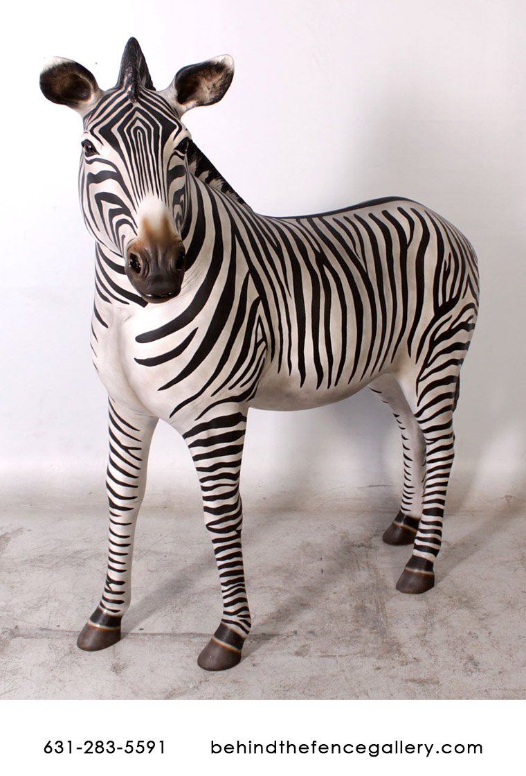 Life-size Zebra Statue - Click Image to Close